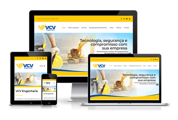 Criação de sites em Campinas - VCV Engenharia